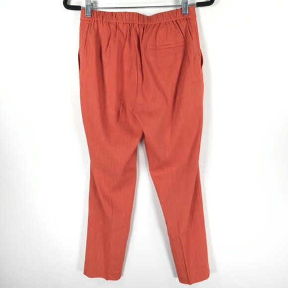 NWT THEORY LINEN Blend TRECCA Slim Crop PULL ON Pants St.N043203R Size 2 - Picture 4 of 13